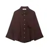 ZA Ropa de Mujer de Comercio Exterior Transfronterizo Europa y América AliExpress Venta Caliente Versión Amplia Holgada Camisa Casual de Manga Larga