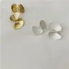 "Origami de Carpeta" Pendientes Geométricos Dorados y Plateados Estilo Francés Original Diseño Geométrico Minimalista con Diamantes