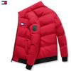 Chaqueta Acolchada de Algodón de Cuello Alto para Hombre de Otoño e Invierno Transfronteriza, Cárdigan con Cremallera, Chaqueta Acolchada con Plumas, Chaqueta Casual Acolchada de Algodón, Chaqueta Acolchada de Algodón Gruesa y Cálida Ahora