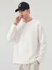 Camiseta de Manga Larga con Cuello Henley para Hombre Anyang 2026 Otoño Nueva Color Sólido Corte Holgado Pulóver Capa Base Camiseta Casual
