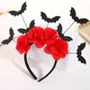 Tiara de Diabo de Halloween para festa, fantasia, teia de aranha criativa, bola, tiara, decoração de adereços para festival de fantasmas, fivela de cabeça de morcego