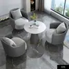 Juego de sofá individual y mesa de centro estilo lujo ligero para recepción comercial, oficina de ventas, mesas y sillas de negociación, sofá de recepción de oficina