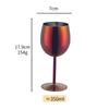 Copa de acero inoxidable 304 transfronteriza nueva creativa color titanio rojo copa de vino 350ml se puede imprimir logo