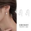 Aretes de perlas de plata esterlina s925 aretes de plata esterlina para mujer aretes clásicos para combinar con todo joyería de plata de moda joyería para perforación de orejas al por mayor