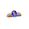Anillo de Zafiro Natural Popular al por Mayor de Fábrica Plata S925 Incrustado con Piedra Principal 6*8 Joyería de Lujo Venta Directa de Fábrica
