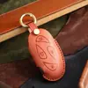 Funda de Piel Genuina para Llave Adecuada para Llave de Coche Moderna, Cosida a Mano de Piel de Vaca Genuina, Bolsa Funda Protectora de Llave de Gama Alta