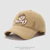 Gorra de Béisbol Infantil de Dibujos Animados de Otoño, Gorra Casual Súper Linda de Oso con Gafas para Niñas, Gorra de Pico de Pato para Bebé Estilo Japonés