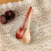 Colher Nanmu para Comida de Bebê Colher de Arroz Infantil Colher de Madeira Doméstica Ecológica Utensílios de Mesa Atacado