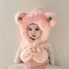 Gorro Bufanda Todo en Uno Protección para el Cuello Sombrero de Bebé Otoño e Invierno Lindo Súper Lindo Niños Niñas Invierno Niños Sombrero con Protección para las Orejas
