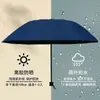 Guarda-chuva dobrável extra grande com doze varetas para mulheres, uso duplo para sol e chuva, estilo executivo, revestimento preto para proteção solar e proteção UV