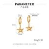 Aretes de Acero de Titanio Estilo Ins Transfronterizo para Mujer, Modernos Elegantes, Aretes Versátiles de Estrella de Mar, Aretes y Accesorios de Acero Inoxidable