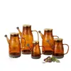 Dispensador de óleo de vidro à prova de luz para atacado, borossilicato alto, à prova de vazamentos, resistente ao calor, com bico, para uso na cozinha doméstica, adequado para molho de soja, vinagre e outros temperos