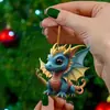 Pingente de Novo Produto Transfronteiriço Série Dragão Ornamento de Presente Chaveiro Acrílico Plano Decoração de Natal Halloween Decoração Pendente