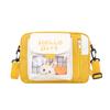 Bolsa de Lona para Mujer Bolso Cruzado Pequeño Estilo Ins Estilo Japonés Estilo Pequeño Fresco Estudiantes de Primaria y Secundaria Bolso de Hombro Lindo Bolso de Gelatina Transparente