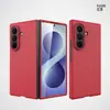 Funda para teléfono Samsung Z Fold con pantalla plegable, acabado mate, 20% de descuento, aplicable transfronteriza, con película templada, cubierta protectora de color sólido de cobertura total