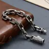 Pulseira banhada a prata com padrão de rattan para homens e mulheres, simples, dominadora, estilo coreano, hip hop, nicho, pulseira dominadora, sucesso transfronteiriço