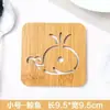 Posavasos de Madera Hueco de Dibujos Animados Tapete Aislante para Cocina Anti-Escaldaduras Antideslizante Individual para Tazón Tapete para Olla Tapete para Mesa de Comedor Posavasos para Té