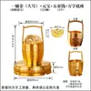 Tendencia de Tiktok Latón Atrae Fortuna Cubo de Oro Adorno Metal Dorado Chapado Lingote Pequeña Barra de Oro Latón Cubo de Agua Cobre Adorno