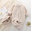 Mameluco de bebé invierno bebé felpa cálido ropa para escalar mamelucos de recién nacido pijamas para niños gorro con capucha