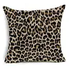 Funda de Almohada con Estampado de Animales Nuevo Estampado de Leopardo Transfronteriza Felpa Corta para Sofá del Hogar Cojín de Soporte Lumbar Funda al por Mayor Plegable