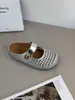 6911 Estilo Francés 2026 Verano Nuevos Zapatos Planos Tejidos Huecos Transpirables de Punta Cerrada con Suela Suave y Boca Baja para Mujer