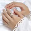 Anillo de Zirconia de Gota de Agua de Doble Capa Joyería Venta en Vivo Comida Anillo para el Dedo Francés de Alta Calidad Industria Pesada Anillo Brillante para Mujeres