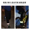 Correas Elásticas para Piernas de Bicicleta de Montaña Visibles de Noche Doble Correa de Advertencia Running Nocturno Reflectante Resaltado Ciclismo