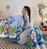 Kimono Nuevo Estilo al por Mayor Labubu Conjunto de Tres Piezas Pijamas Populares para Mujer Verano Comercio Exterior Transfronterizo Sudeste Asiático Ropa de Casa