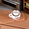 Resina Transfronteriza Juguete de Comida Artificial Gato Taza de Café con Nieve en la Cima Accesorios en Miniatura para Casa de Muñecas para Niños Mesa Miniatura DIY
