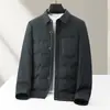 Chaqueta de plumón para hombre 2026 Otoño/Invierno Cuello camisero abatible Estilo camisa Joven Lujo Negocios Cálido Estándar Nacional Abrigo de plumón Moderno
