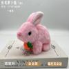 Peluche eléctrico pequeño conejo blanco simulación mascota conejo rábano correrá llamará niños jugar casa niña mascota juguete