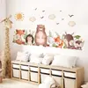 Br1449F Dibujo Animado Acuarela Cuento de Hadas Lindo Animalito Adhesivo de Pared Autoadhesivo Habitación Infantil Dormitorio Decoración del Hogar Pegatina