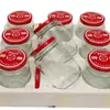 Latas vacías resistentes a altas temperaturas al por mayor, frascos de vidrio para salsa de tomate, almacenamiento sellado y porcionado, botellas vacías de grado alimenticio