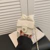 Bolsa Infantil 2026 Nuevo Modelo Niña Princesa Lazo Camelia Pequeña Estilo Chanel Mini Accesorio Monedero Cruzado