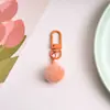 Chaveiro de Pingente Criativo Fofo Bola de Pelúcia Acessório DIY com Anel de Conexão Giratório Decoração Versátil para Bolsa