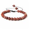 Pulsera de Cristal de Piedra Natural de 6mm Pulsera para Mujer Hecha a Mano Ajustable Trenzada Pulsera Deportiva de Energía Pulsera Pulsera