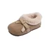 Sapatos de Menina Inverno Forrados com Lã Quentes de Algodão 2025 Novo Estilo Crianças Meninas Bebê Calça Fácil Birkenstock Sapatos de Princesa