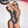 Body Sexy Cruzado de Amazon Estilo Europeo y Americano con Cuello Halter Calado Hilo Plateado Ajustado al Cuerpo Atuendo de Chica Atrevida para Discoteca Bar Fiesta