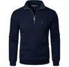 Sudadera de Malla Compuesta Ultra Suave de 460g con Cuello Alto y Media Cremallera con Forro Polar, Talla Europea Oversize, Nueva de 2026