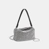 Bolso de mujer con diamantes de imitación, primavera y verano 2025, nuevo bolso de moda para axilas, bolso bandolera portátil con diamantes.