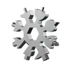 Herramienta Multifuncional de Llave Copo de Nieve, Llave Hexagonal Octagonal de Acero, Ligera y Portátil, Mini Llave Universal 18-en-1