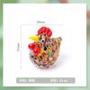 Decoraciones de Vidrio Creativas de Pollo Cucú para Escritorio Sala de Estar Escritorio Hogar Lindo Estilo Pollo Decoraciones de Vidrio