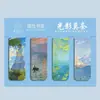 Juego de 4 marcadores magnéticos con pinturas creativas de fama mundial de Monet y Van Gogh, arte retro, clips para páginas de arte