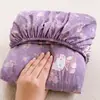 Funda Protectora Fresca y Sencilla para Dormitorio, Sábana Individual Estampada de Hilo Esponjoso, Protector de Colchón, Juego de Sábanas de Tres Piezas al por Mayor