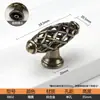 Manija de Jaula de Pájaros de Bronce Estilo Europeo Clásico Tirador de Puerta de Armario Guardarropa Manija de Cajón de Malla Retro Pastoral