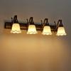 Lámpara delantera de espejo de estilo europeo al por mayor Lámpara LED de baño americana Lámpara de pared para espejo de baño tocador impermeable boca de rosca E14 gratis