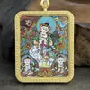 Tangka pintado a mano del Bodhisattva Manjushri de Hotong, Nepal, y Tíbet, 4*5 Núcleo