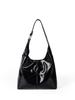 Bolsa de couro de cera de óleo de design de nicho de estilo coreano, bolsa tote nova, grande capacidade, bolsa de ombro portátil de couro macio para mulheres