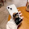 Gafas de Sol Estilo Americano para Perros, Adecuado para iPhone 17, Apple 18 Pro, Funda de Teléfono Simple y Divertida, 15 Anti-Caídas Transparente TPU