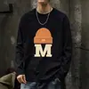 Nueva Camiseta Versátil de Cuello Redondo para Hombre Otoño 2026 Trendy Creativa Casual Sudadera Superior para Hombre LOGOTIPO Personalizable